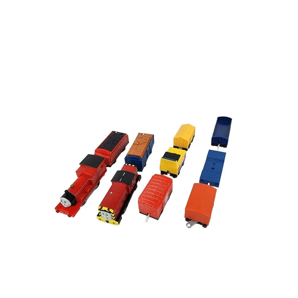 Thomas The Train Trackmaster James and Salty & 5 Various Train Car Tenders